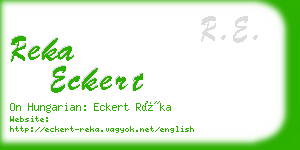 reka eckert business card